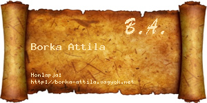Borka Attila névjegykártya