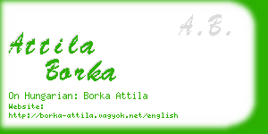 attila borka business card